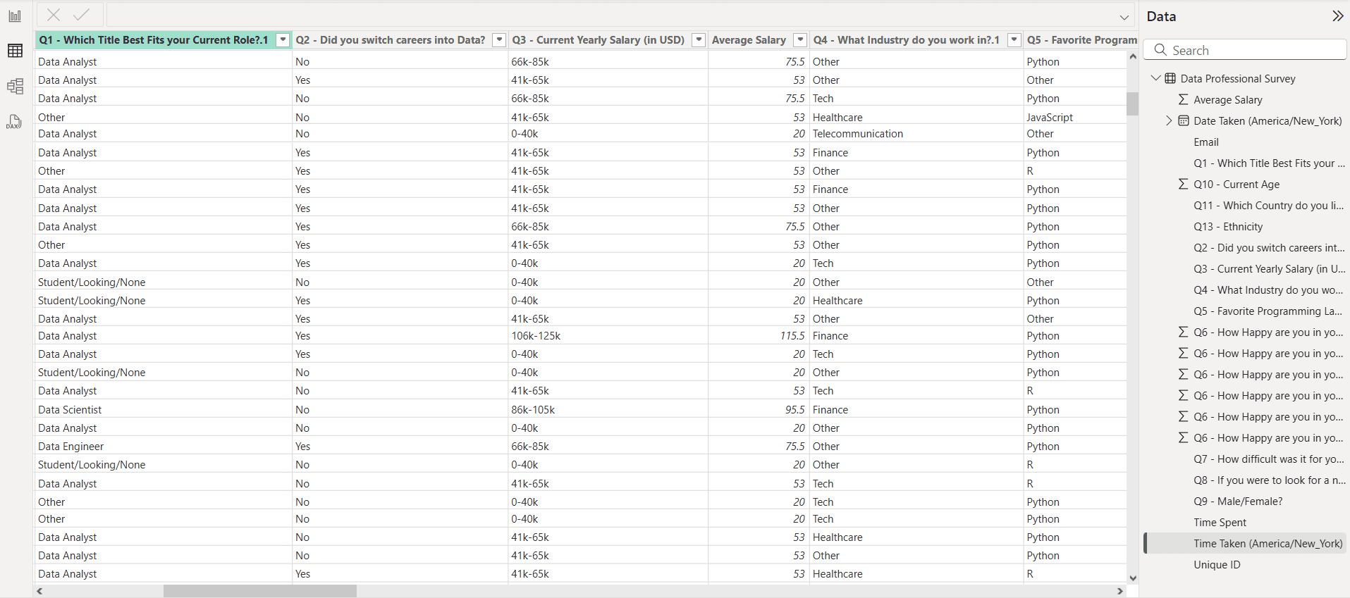 Table View Screenshot